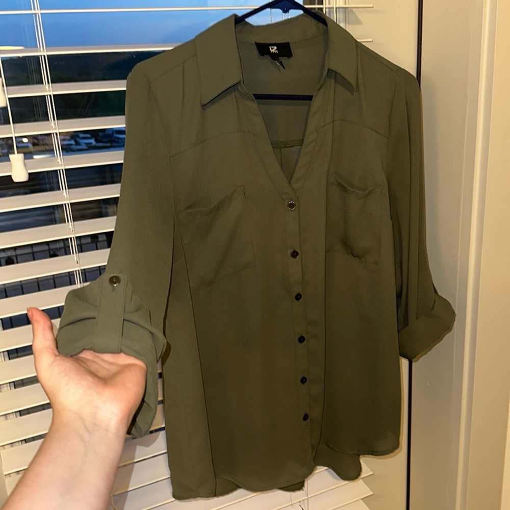 Olive Green Blouse